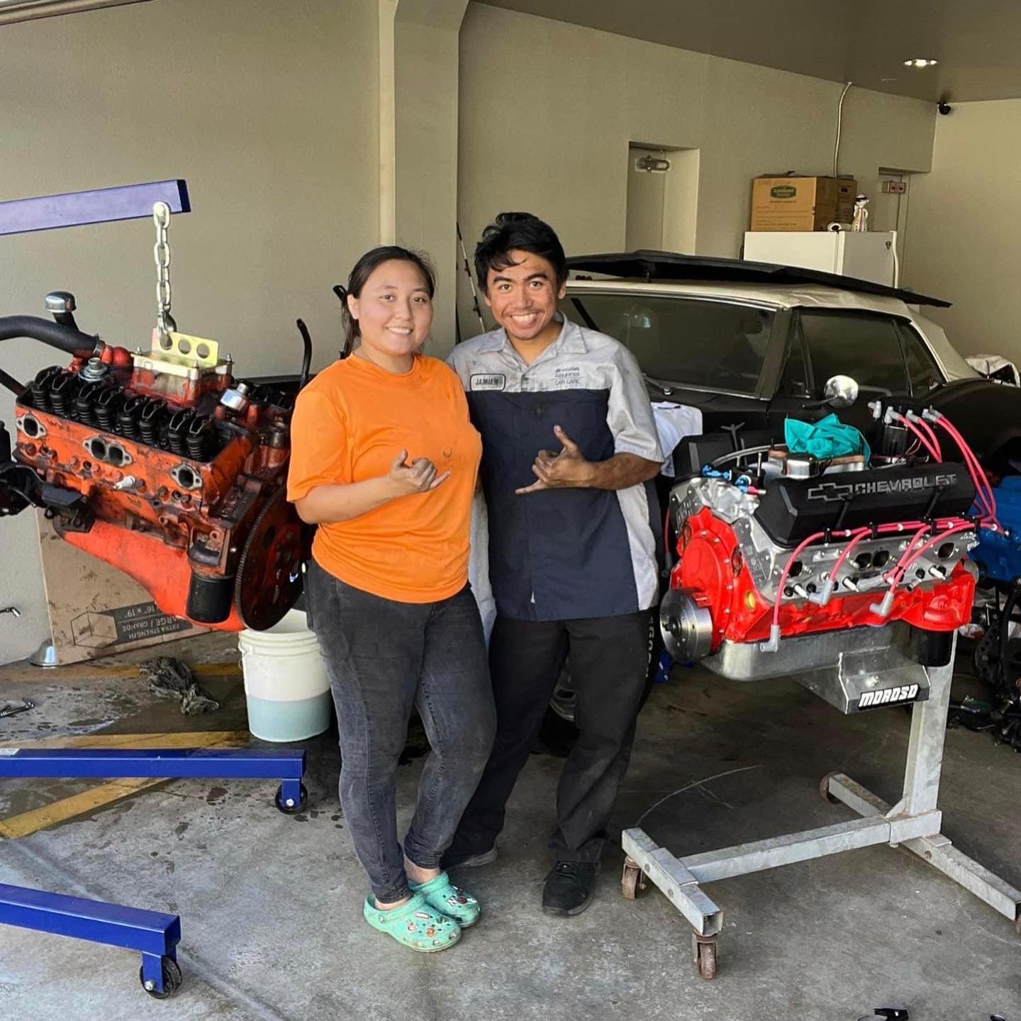 September 2022 Installing Nadia’s new engine
that they built together