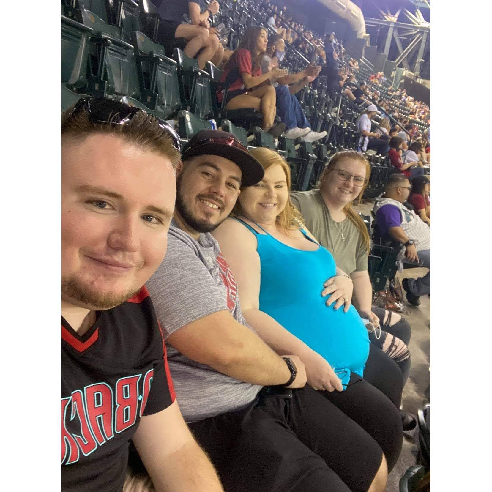 8 Months Pregnant at Matt's First Baseball Game | 2021