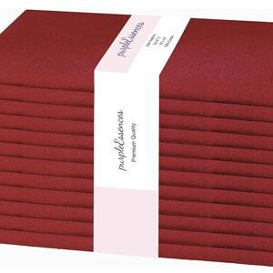 PurpleEssences Set of 12 Cloth Dinner Napkins 100% Cotton 18x18 Inch