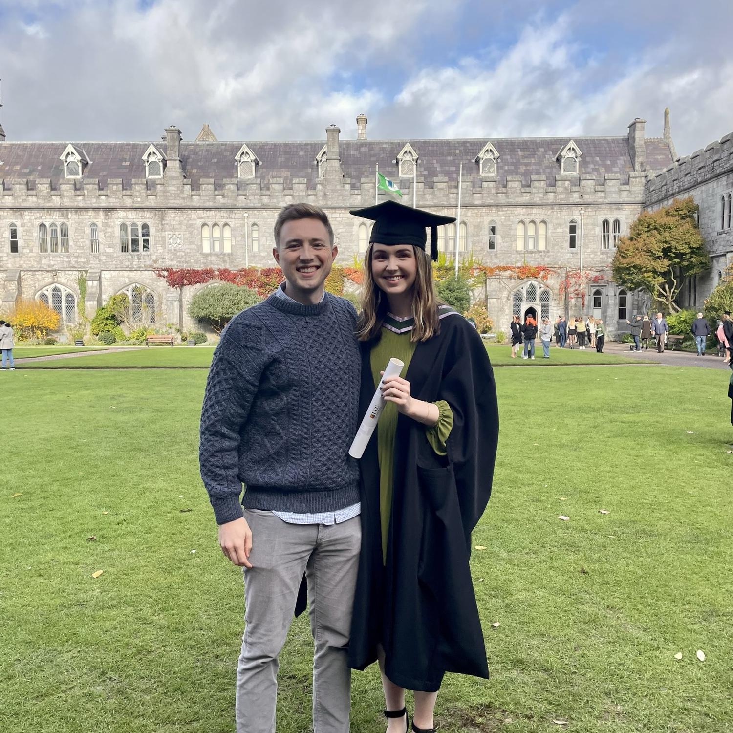 Maggie's graduation from University College Cork in October 2022.
