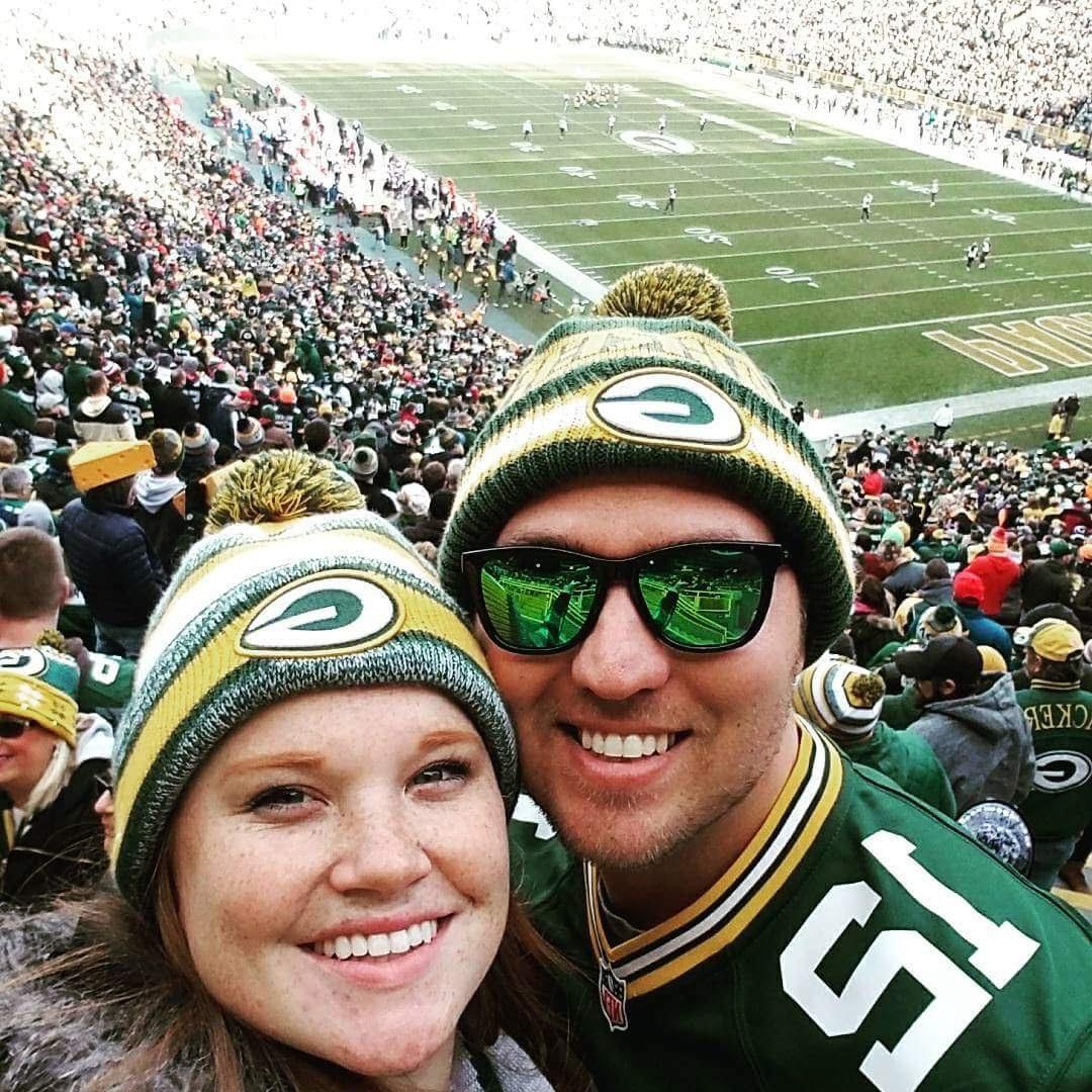 Our first Green Bay Packers game together.