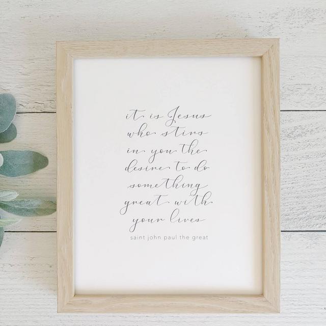 Saint John Paul the Great Quote - Print