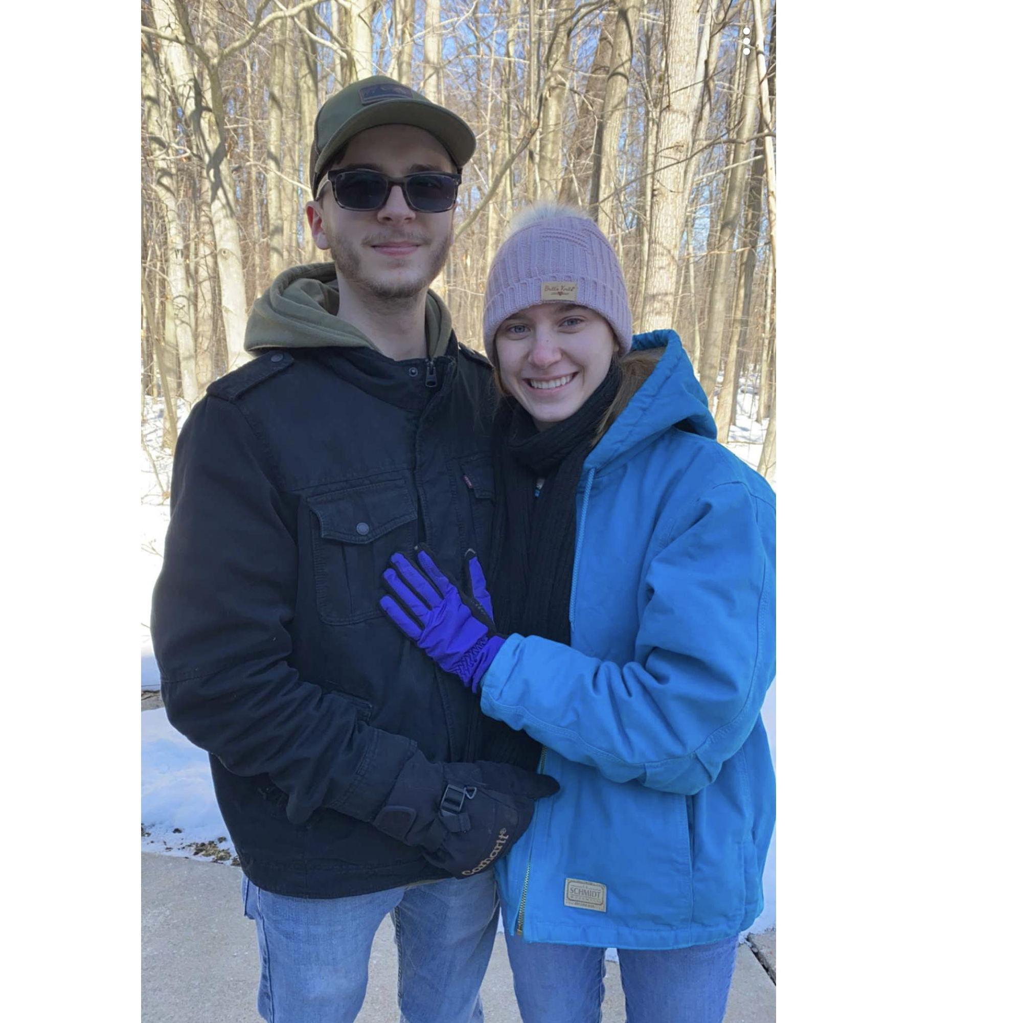 Snowshoeing in the park