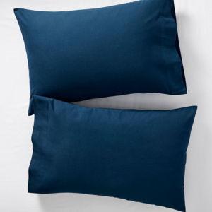 Ultrasoft Comfort Flannel Pillowcases, Set of Two (Mariner Blue)