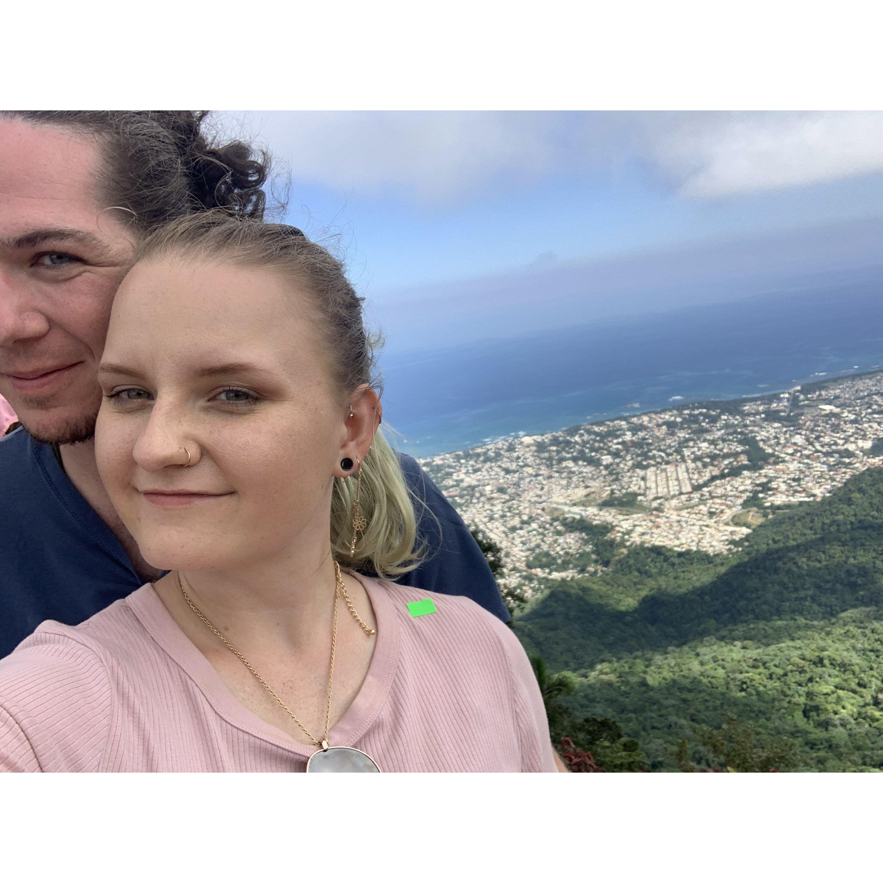 On top of Mount Isabel de Torres in the Dominican Republic- our second cruise, 2022.