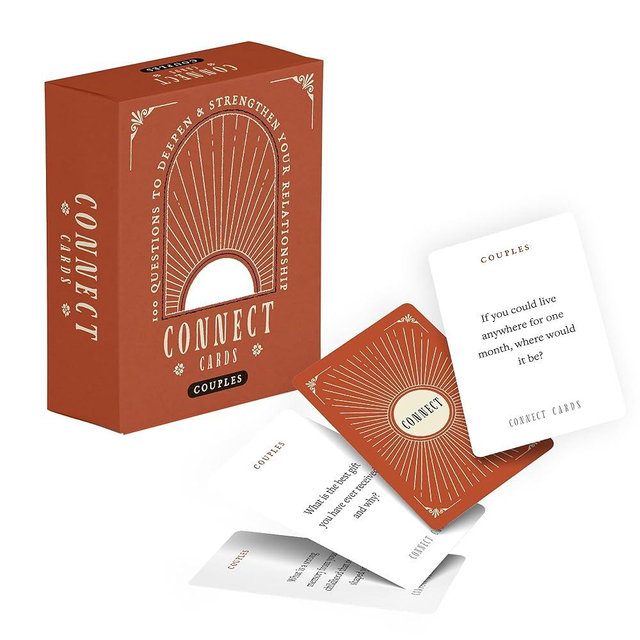 Beating 50 Percent Connect Cards Couple Edition - 100 Conversation Cards for Couples with Prompts to Deepen Connection - Couples Card Game for Date Nights & Couple Gift for Married, Newlywed or Dating
