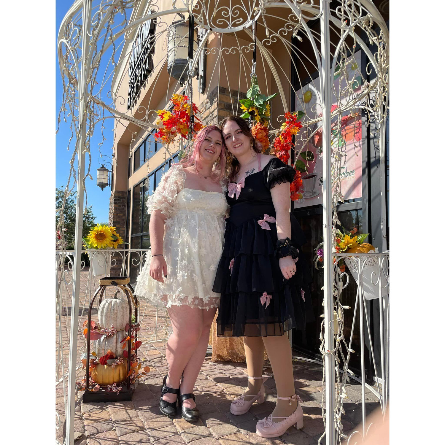 Our outfits at high tea