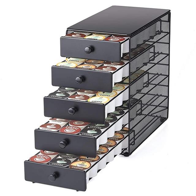 NIFTY Solutions 90 K-Cup Capacity 5-tier Coffee Pod Storage Drawer, Satin Black