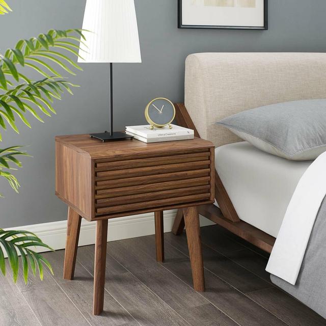 Doric 1 - Drawer Nightstand in Walnut