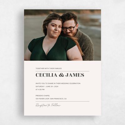 Multi-Colored Wedding Invitation - Valier Photo