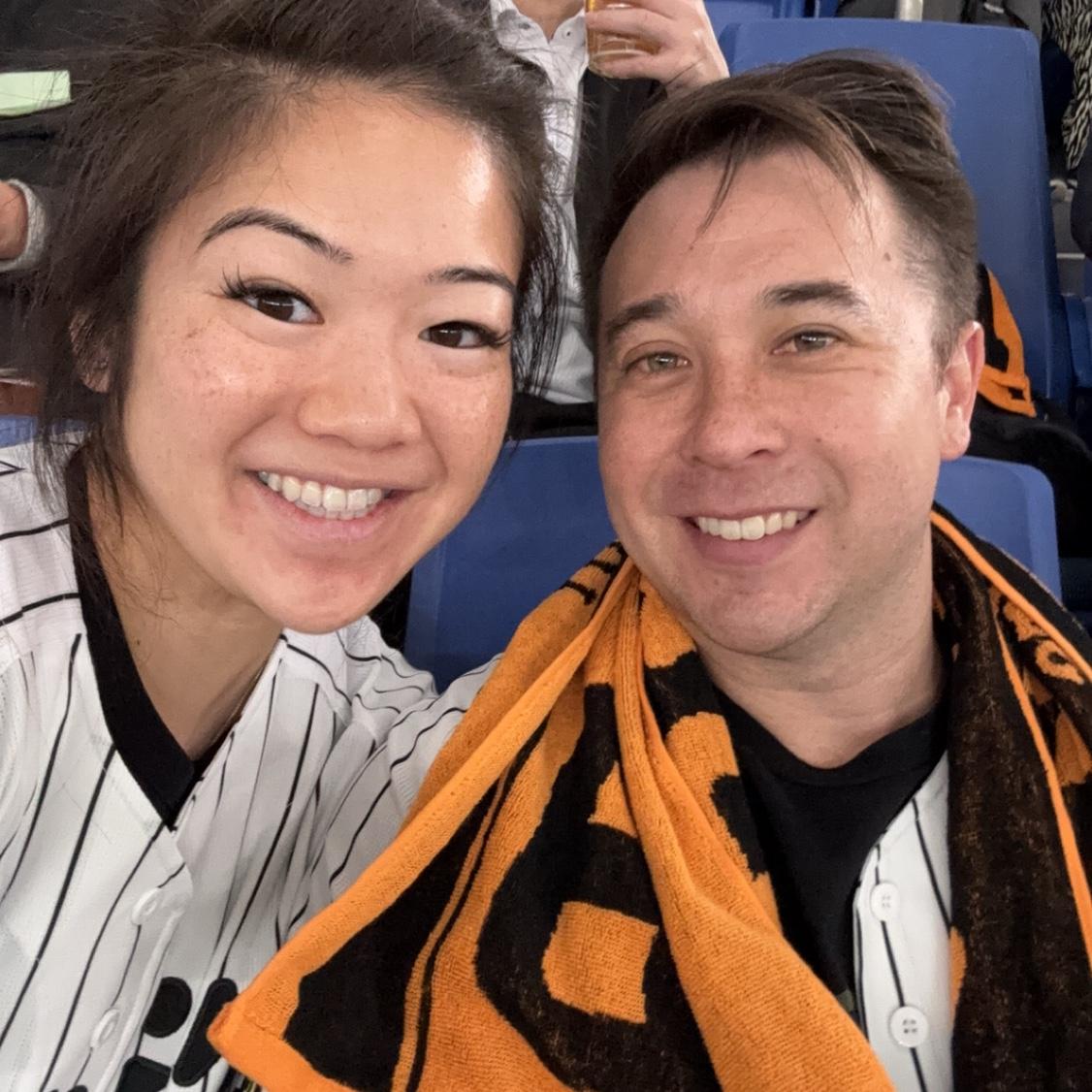 First baseball game together… in Tokyo!!