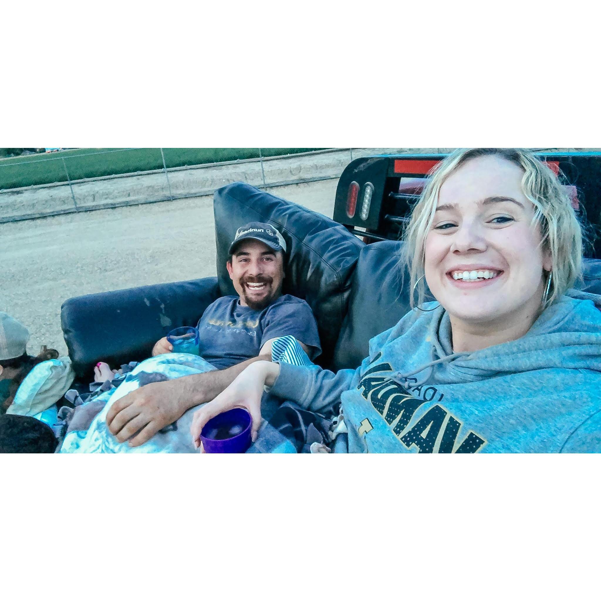 May 4th 2018 - We loaded an old couch on the back of Mason's truck and went to the drive-in theater.