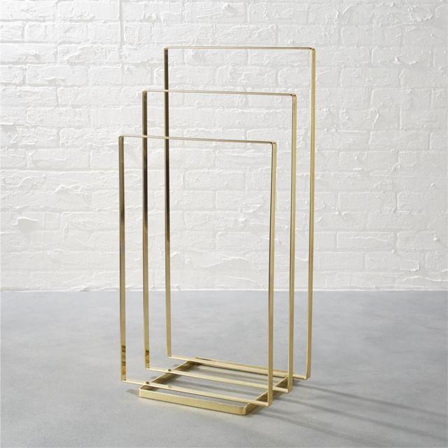 CB2 Brass Towel Rack