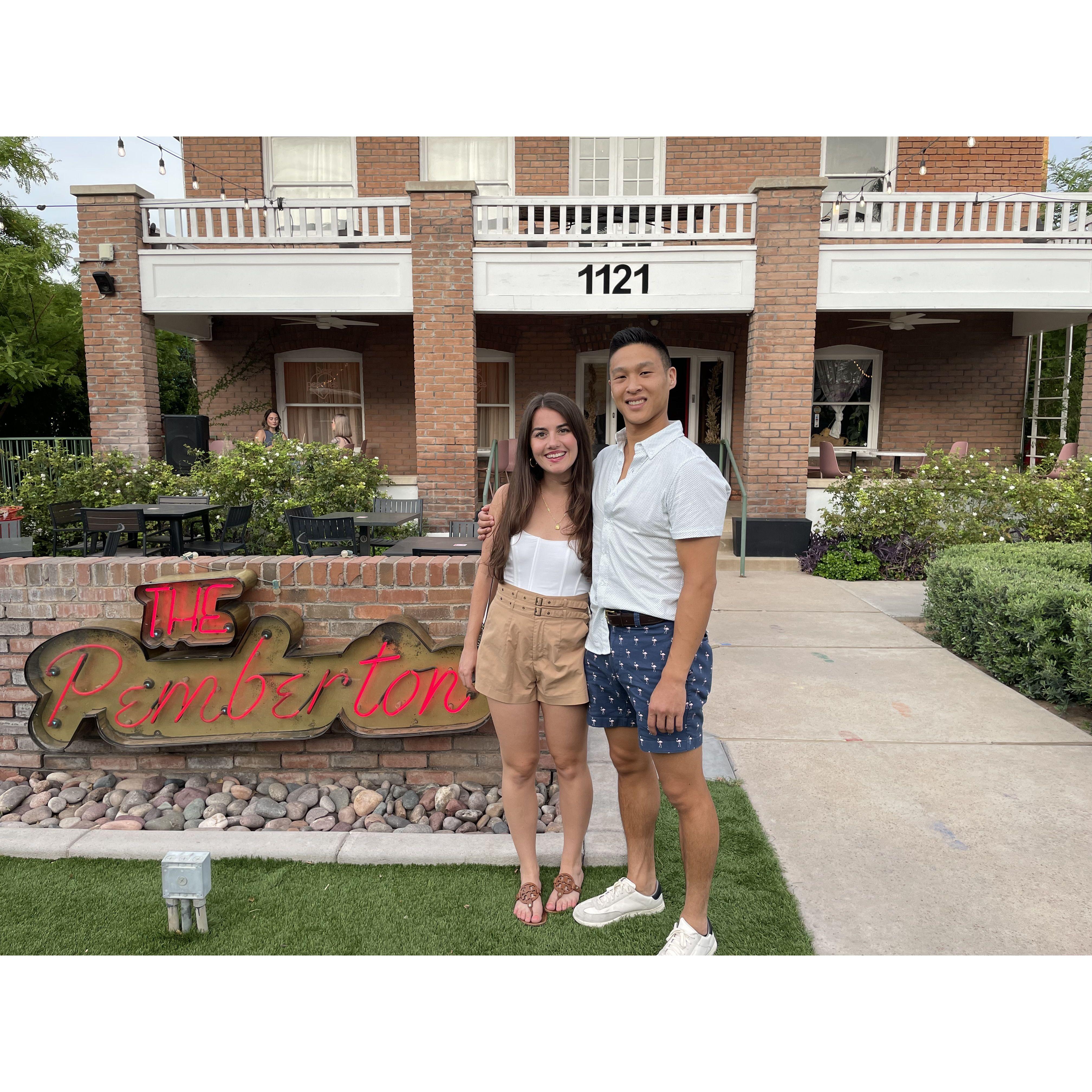 Nicole frequently visited Lawrence during his training year in Arizona