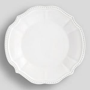 Leila Stoneware Dinner Plate, Set of 4 - White