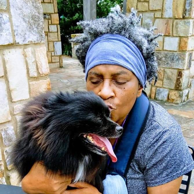 Cyteria with our beloved Sasha who passed away in December 2019. We love her and miss her so!