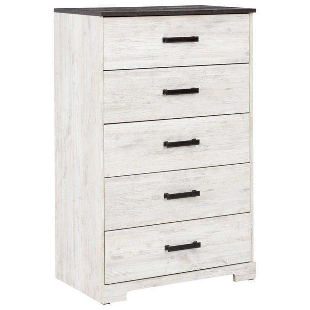 Shawburn 5 Drawer Chest White/Dark Charcoal Gray - Signature Design by Ashley