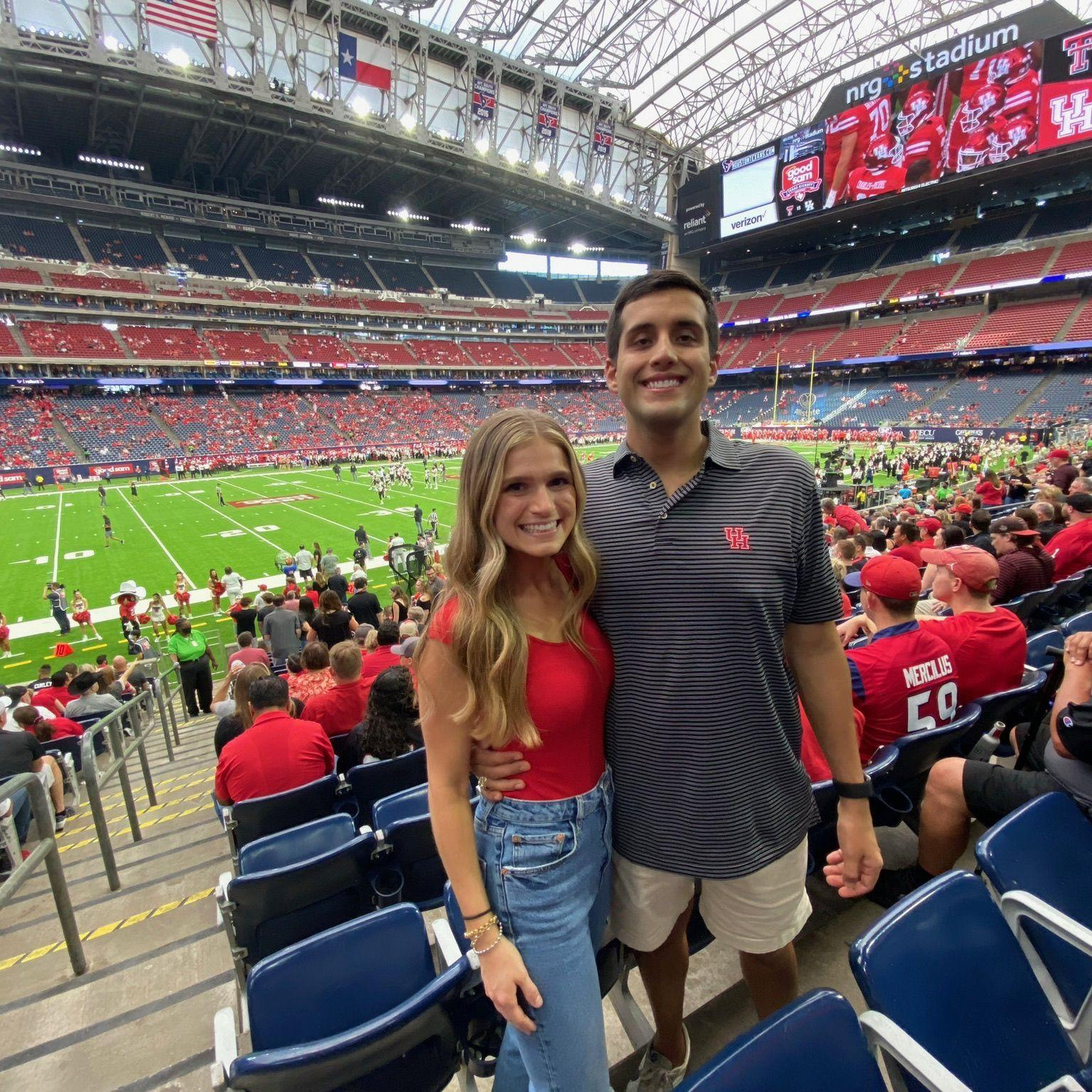 UH football game fall 2021! Madelyn's first year of grad school!