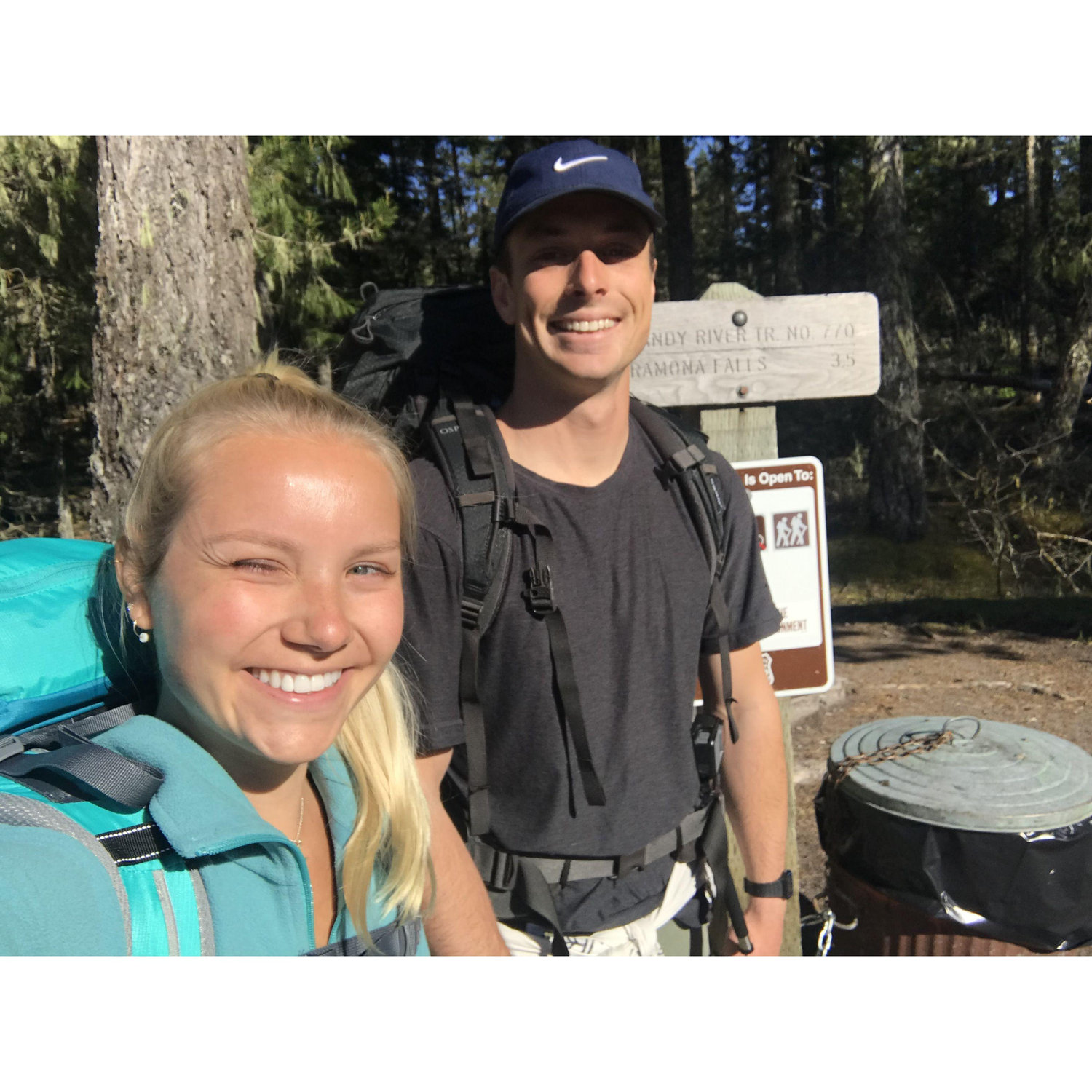 Our first overnight hike at Mt Hood, Oregon!