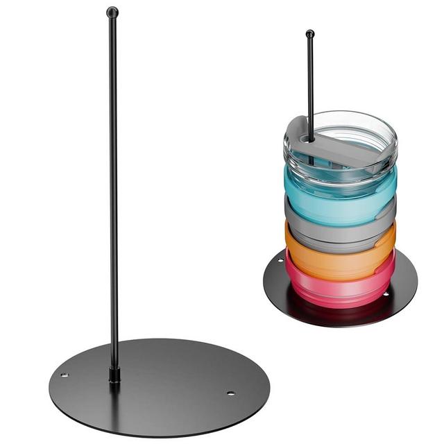 ClosatMeaster Tumbler Lid Organizer, Stainless Steel Detachable Vertical Storage Up to 10 Cup Lid Organizer for Kitchen Cabinet and Countertop Organization 1 Pack