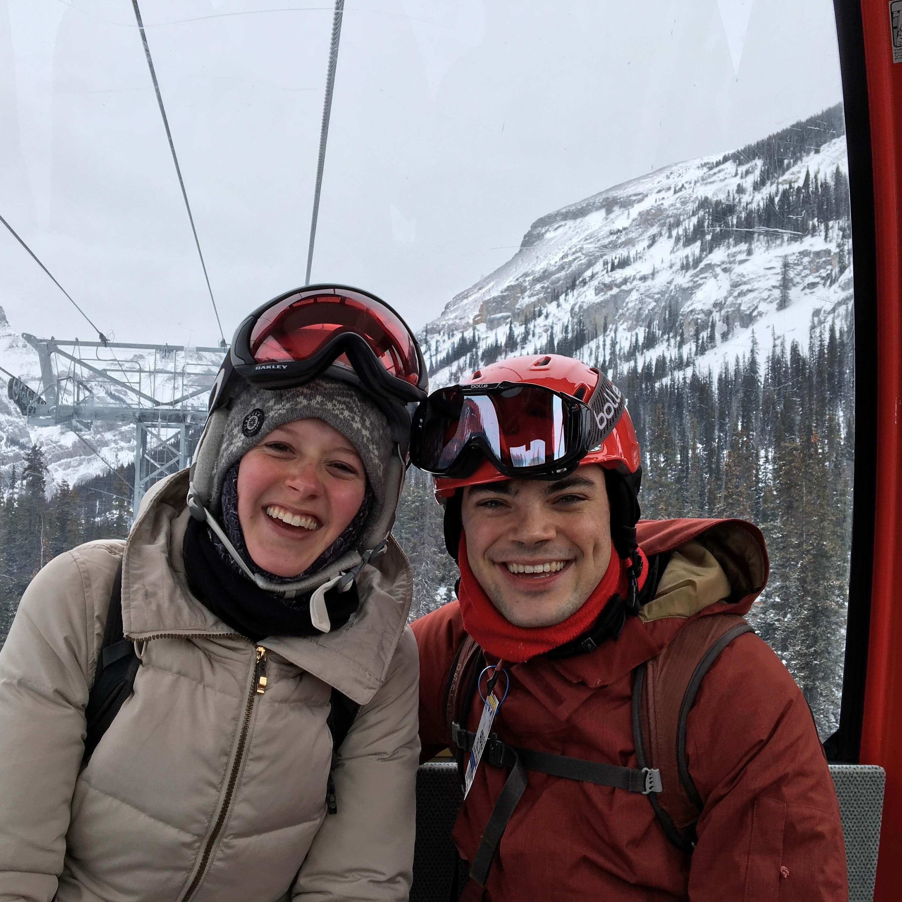 Skiing at Sunshine, outside of Banff