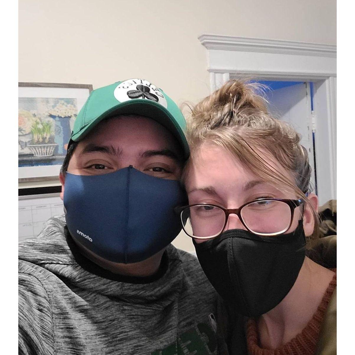 Anne and Mike's first photo together. They watched Coco. October 13 2020.