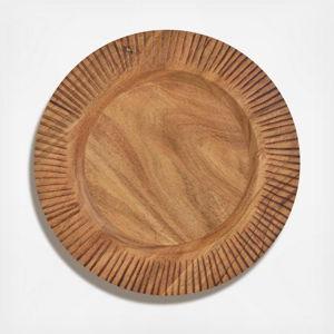 Fitz & Floyd Caleb Acacia Wood Charger Set of 2