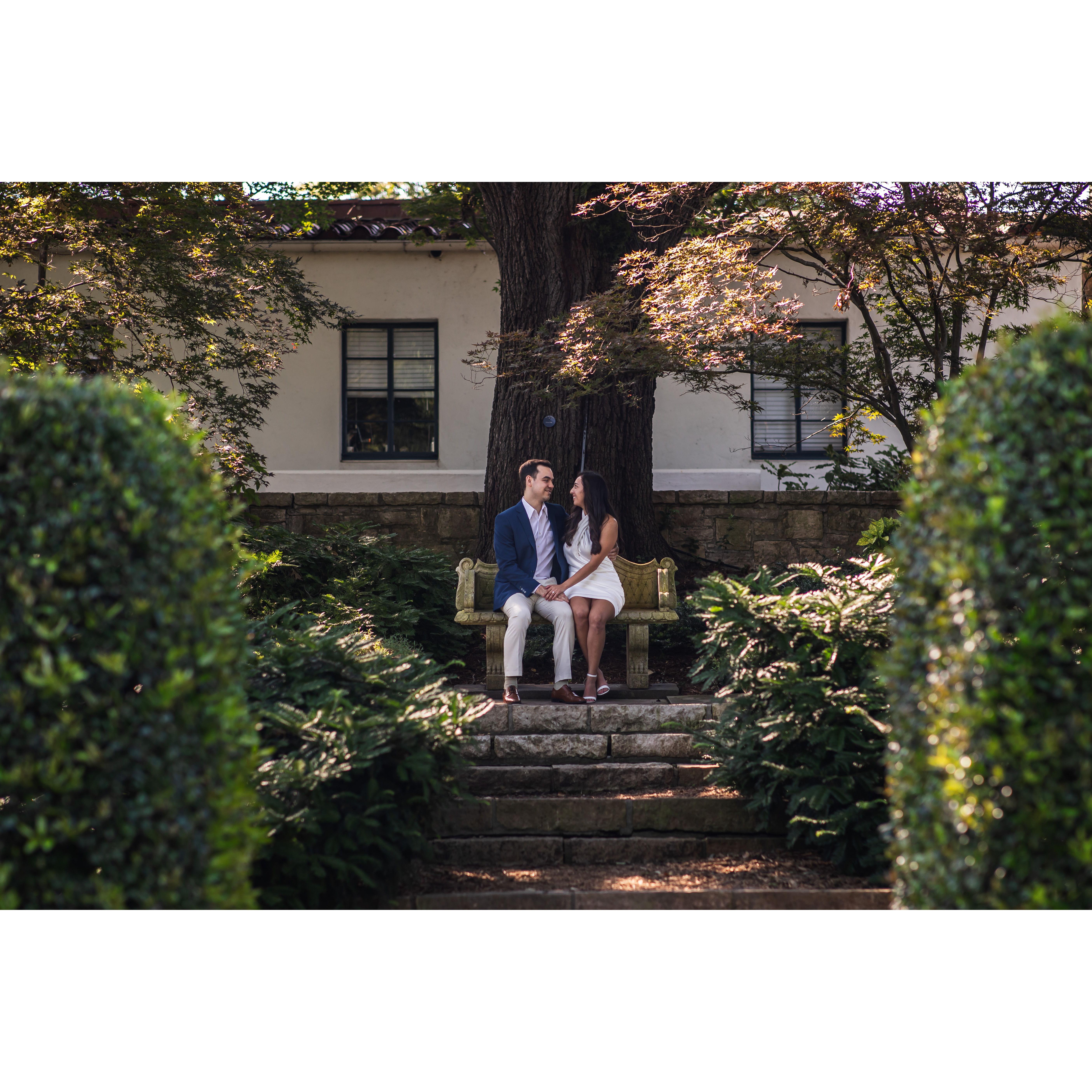 Engagement Photos at the Dallas Arboretum.