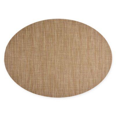 Radiant Woven Vinyl Placemats in Pecan (Set of 4)