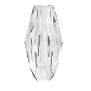 Kitcom Crystal Vase for Flowers 12", Multi-Faceted Design Vase Christmas Decorations for Home Wedding or Gift, Transparent Color with Gift Box