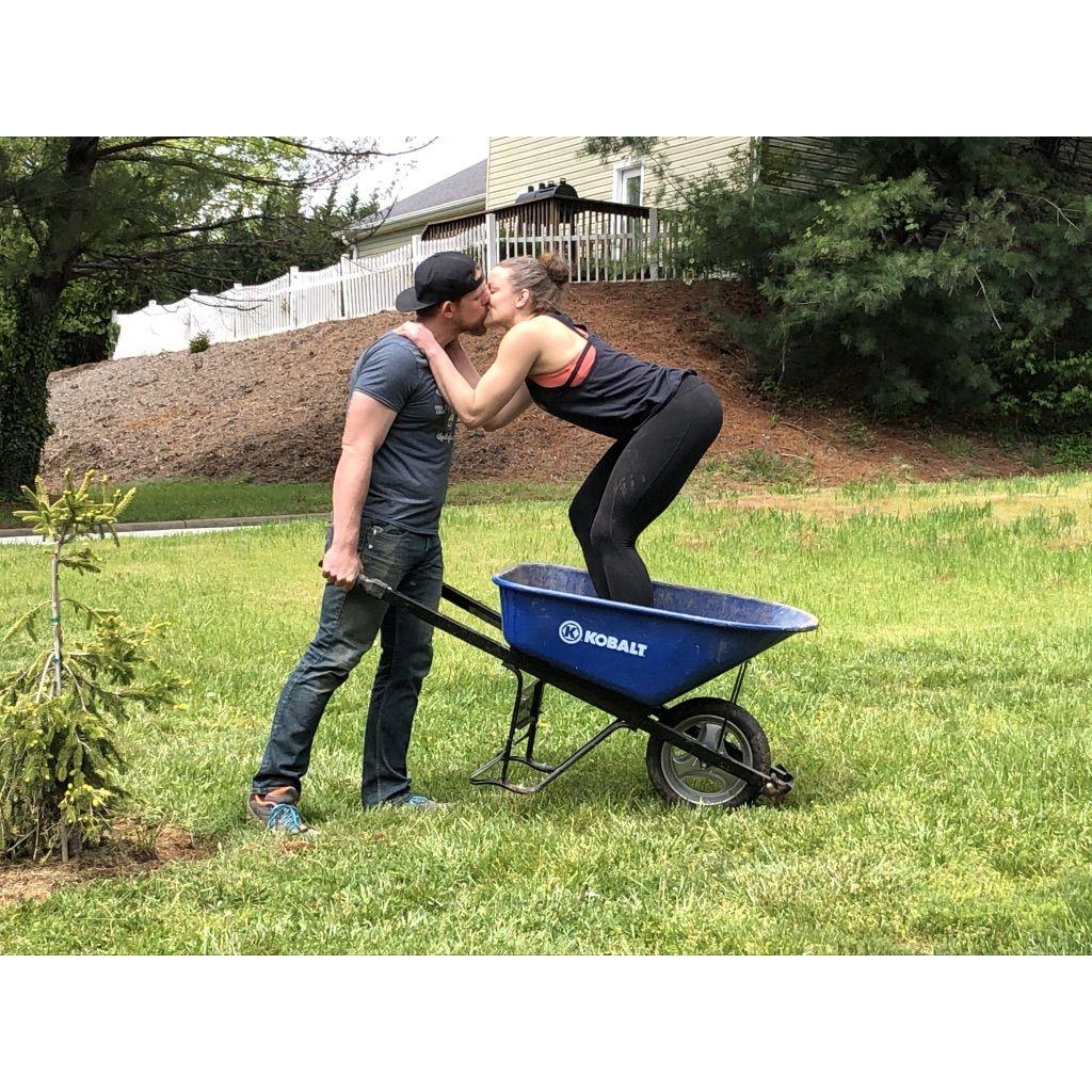 Yard work for my mom, and possibly the greatest photo ever taken of us.