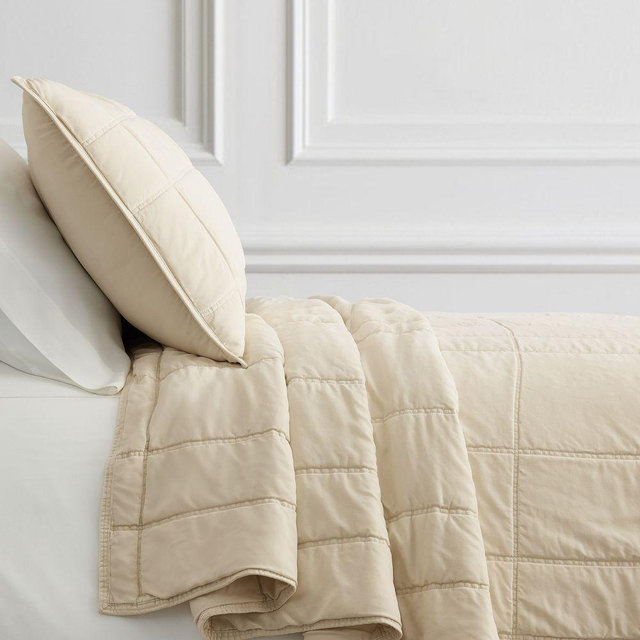 Brushed Tencel Twill Quilt, Full/Queen, Birch