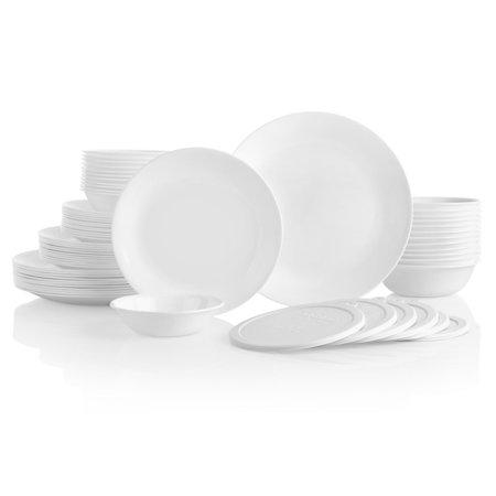 Corelle Livingware 66-Piece Winter Frost White Dinnerware Set