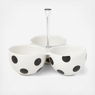 Ice Cream Toppings 3-Section Server