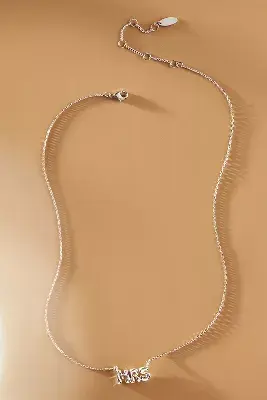 Mrs. Bubble Letter Necklace