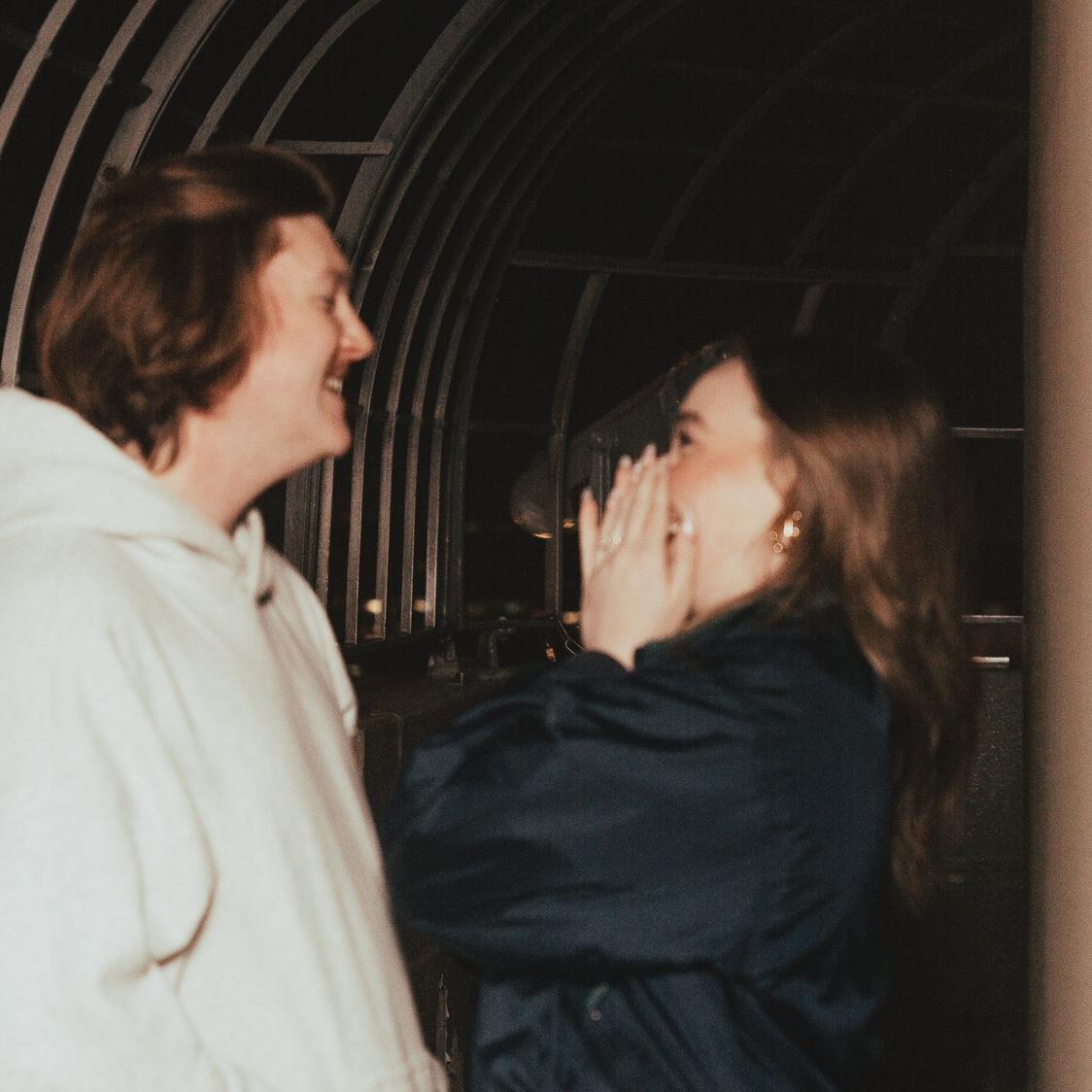 This is the shot immediately after Nic proposed!