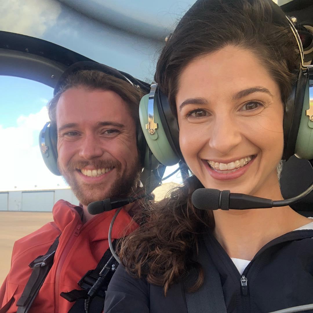 About to take off on our doorless helicopter tour of Kauai