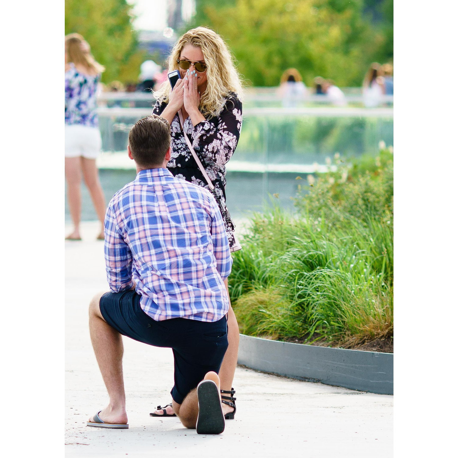 Chris popped the question in June 2017 at Navy Pier in Chicago.
