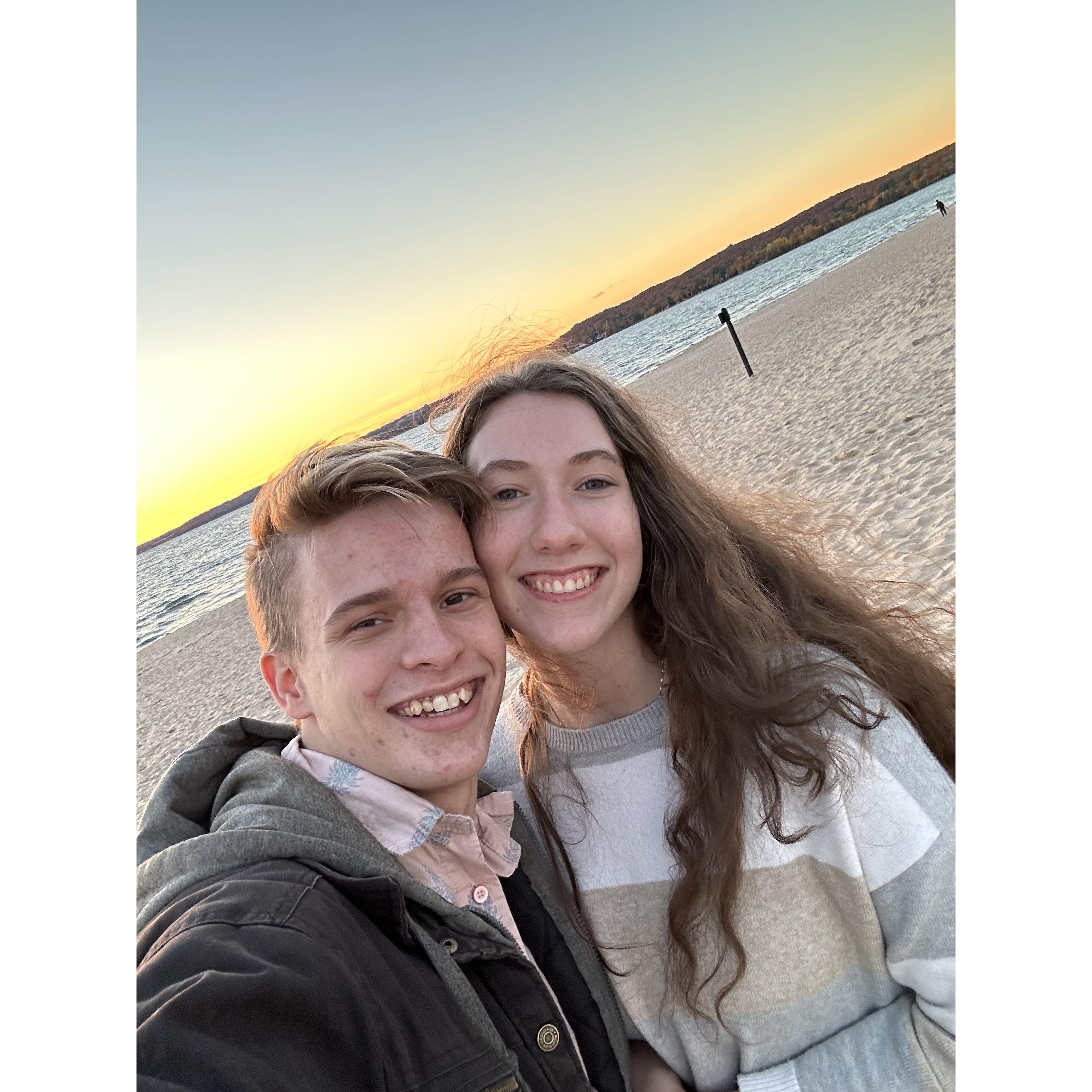 He took me to Petoskey to watch the sunset, my beach is still better.
