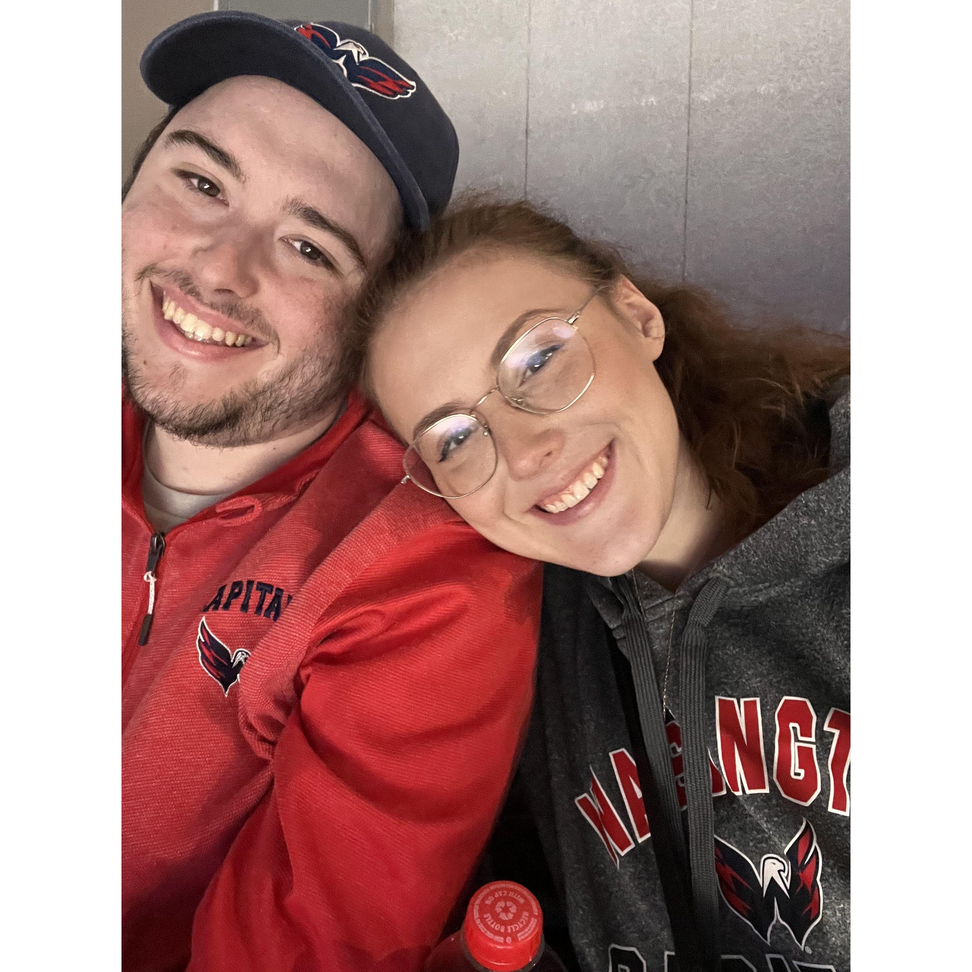 Caps game for Nicks Birthday!