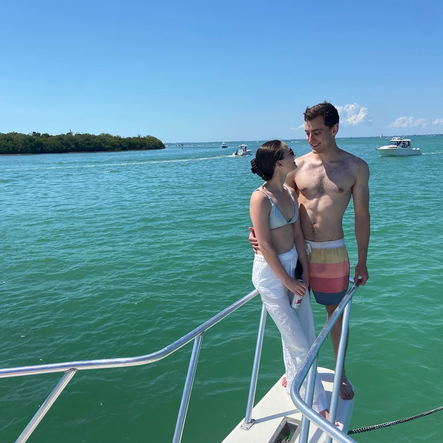 Boat day in Florida for our friends' engagement party, 2022