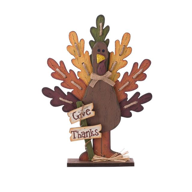 Wooden Turkey Décor