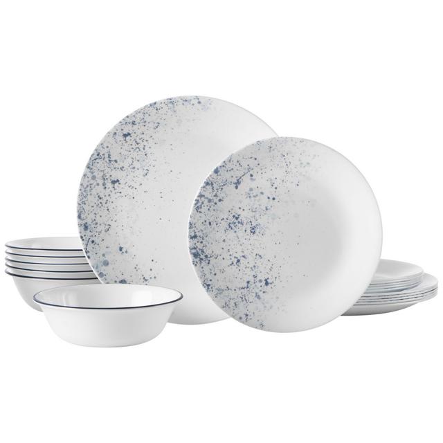Corelle®Indigo Speckle 18-piece Dinnerware Set, Service for 6