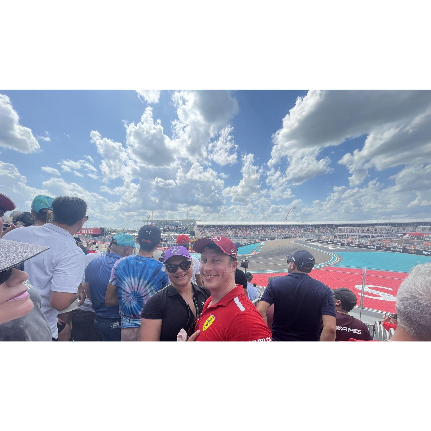 Our very first F-1 race .