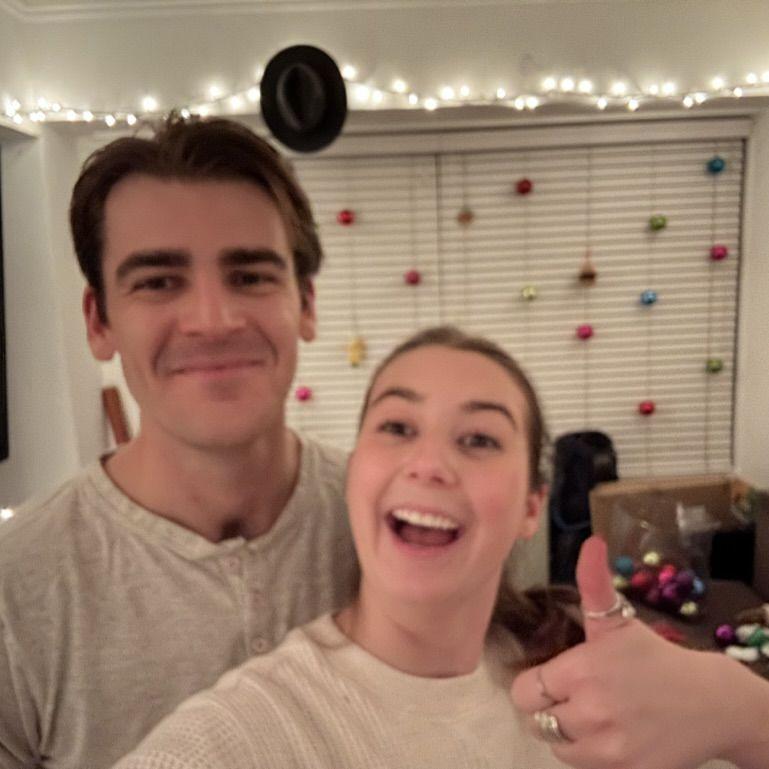 December 2023: The first time we decorated for Christmas together