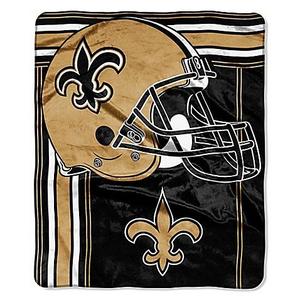 NFL New Orleans Saints Royal Plush Raschel Throw