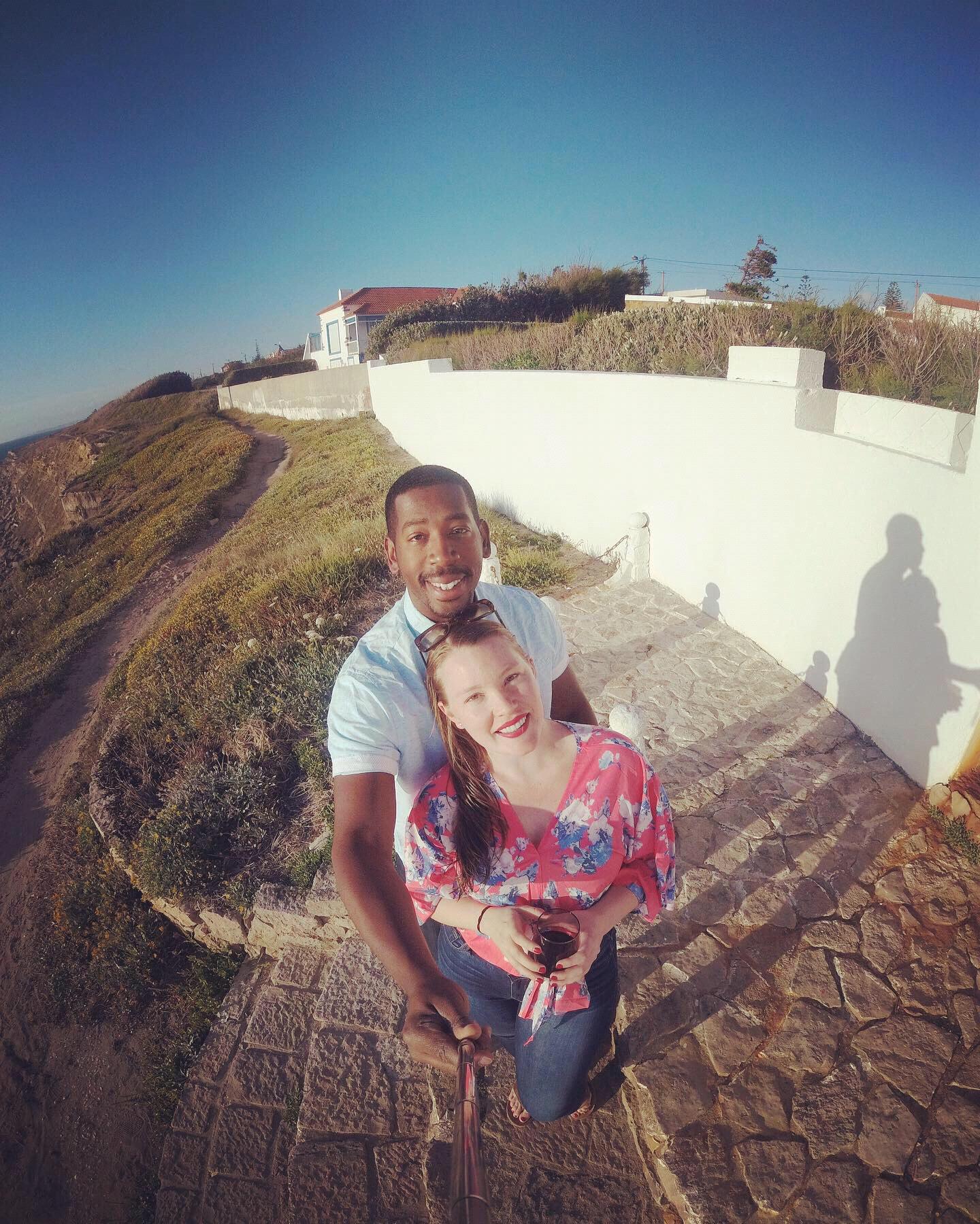 On the cliffs of Casal Santa Virginia in Sintra, Portugal
