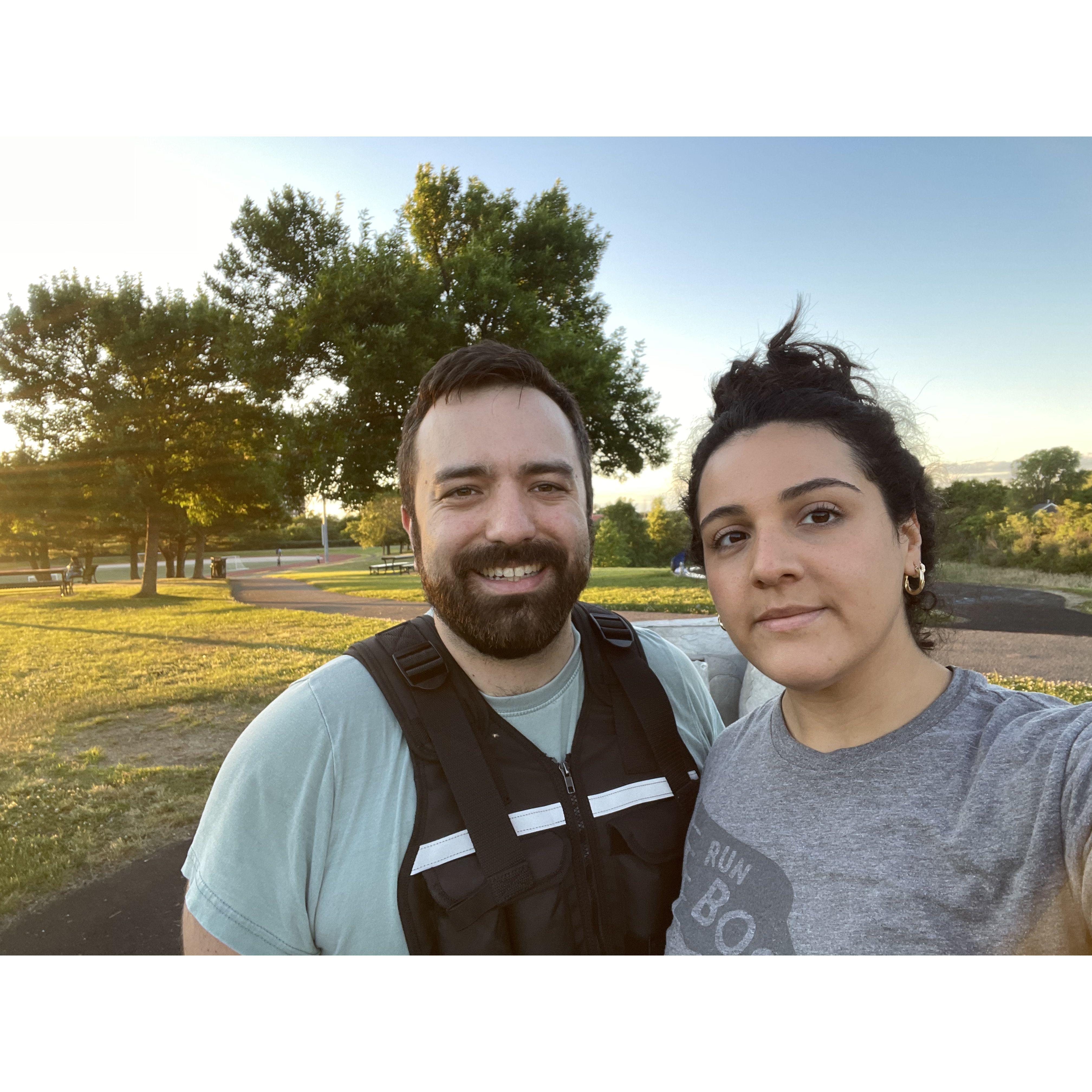 Summer workout in our favorite neighborhood park.