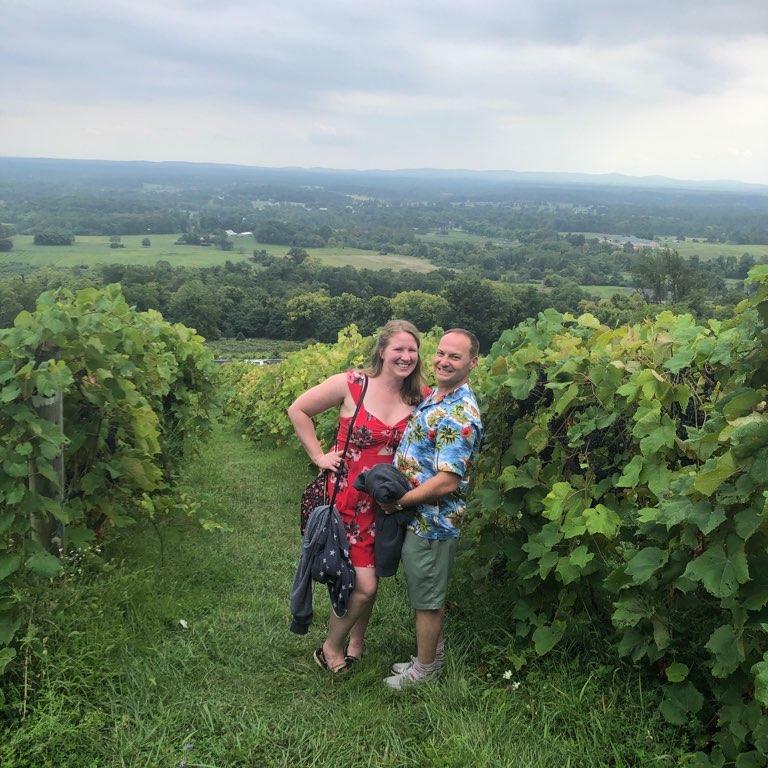 Hanging out at a Virginia winery.