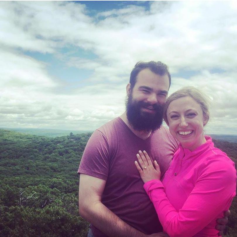 The moment he asked me to marry him on top of a mountain. I said "yes!"